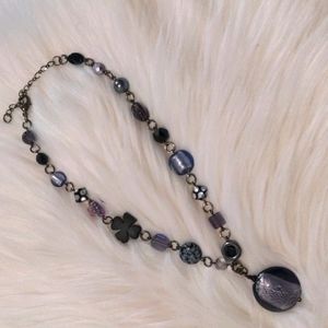 Purple stone necklace